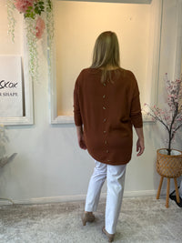 Danika Chocolate Wool Knit Jumper