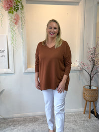 Danika Chocolate Wool Knit Jumper