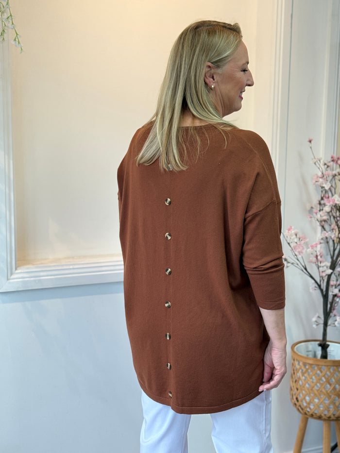 Danika Chocolate Wool Knit Jumper