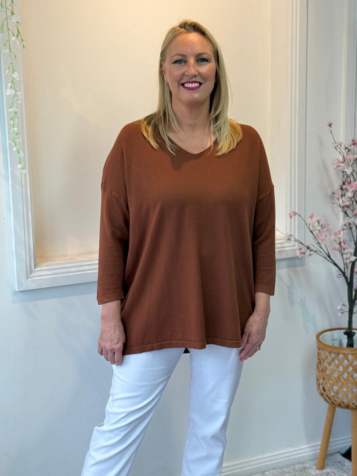 Danika Chocolate Wool Knit Jumper
