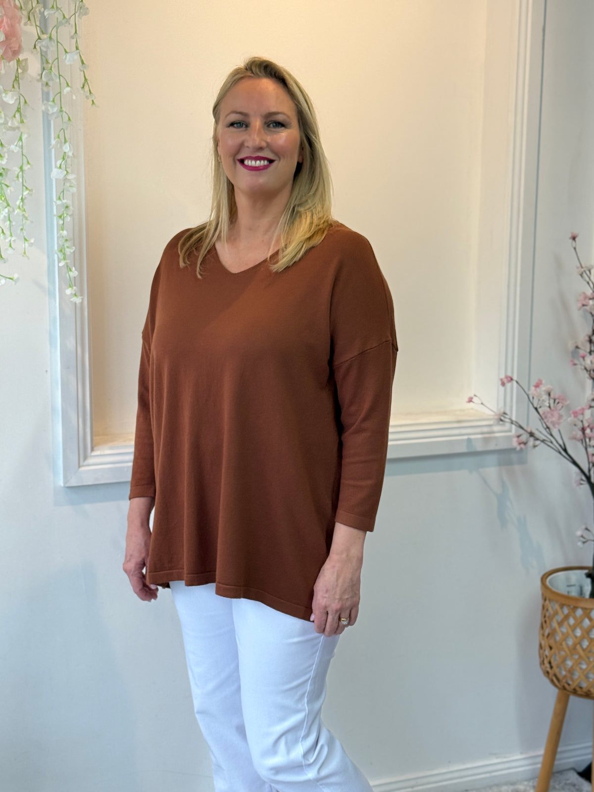 Danika Chocolate Wool Knit Jumper