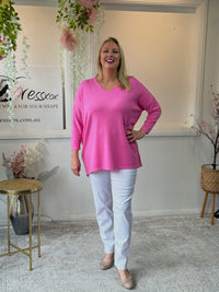 Danika Pink Wool Knit Jumper