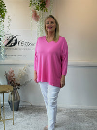 Danika Pink Wool Knit Jumper