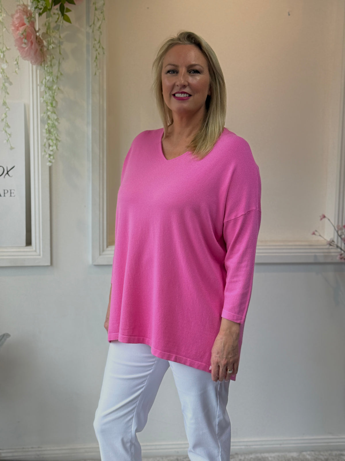 Danika Pink Wool Knit Jumper