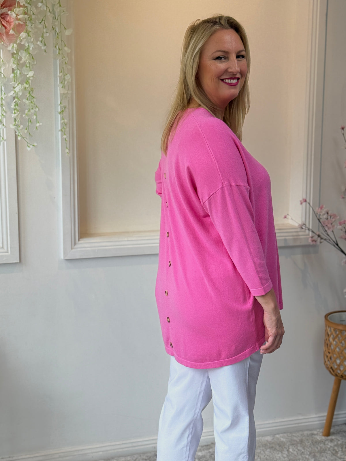 Danika Pink Wool Knit Jumper