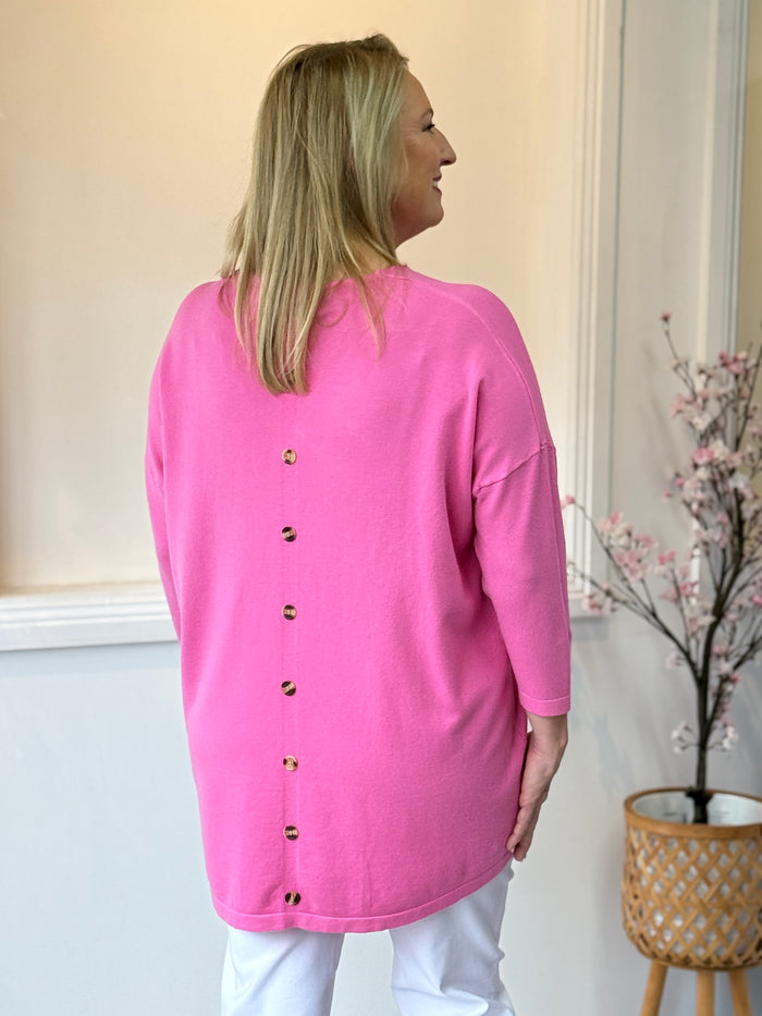 Danika Pink Wool Knit Jumper