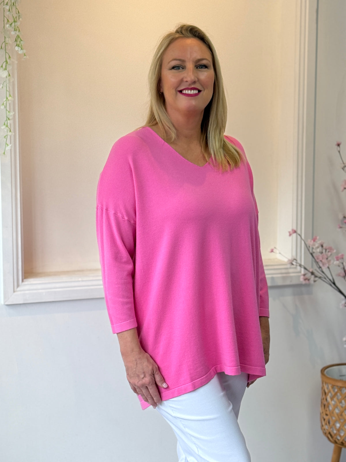 Danika Pink Wool Knit Jumper