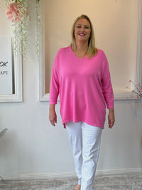 Danika Pink Wool Knit Jumper