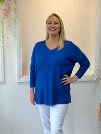 Danika Royal Wool Knit Jumper