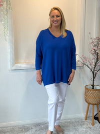 Danika Royal Wool Knit Jumper