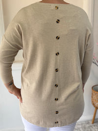 Danika Beige Wool Knit Jumper