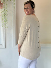 Danika Beige Wool Knit Jumper