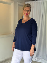 Danika Navy Wool Knit Jumper