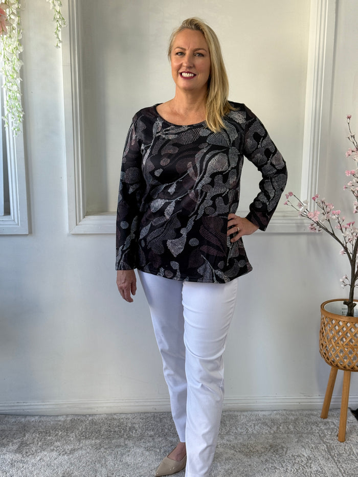 Debbie Black Soft Knit Tunic