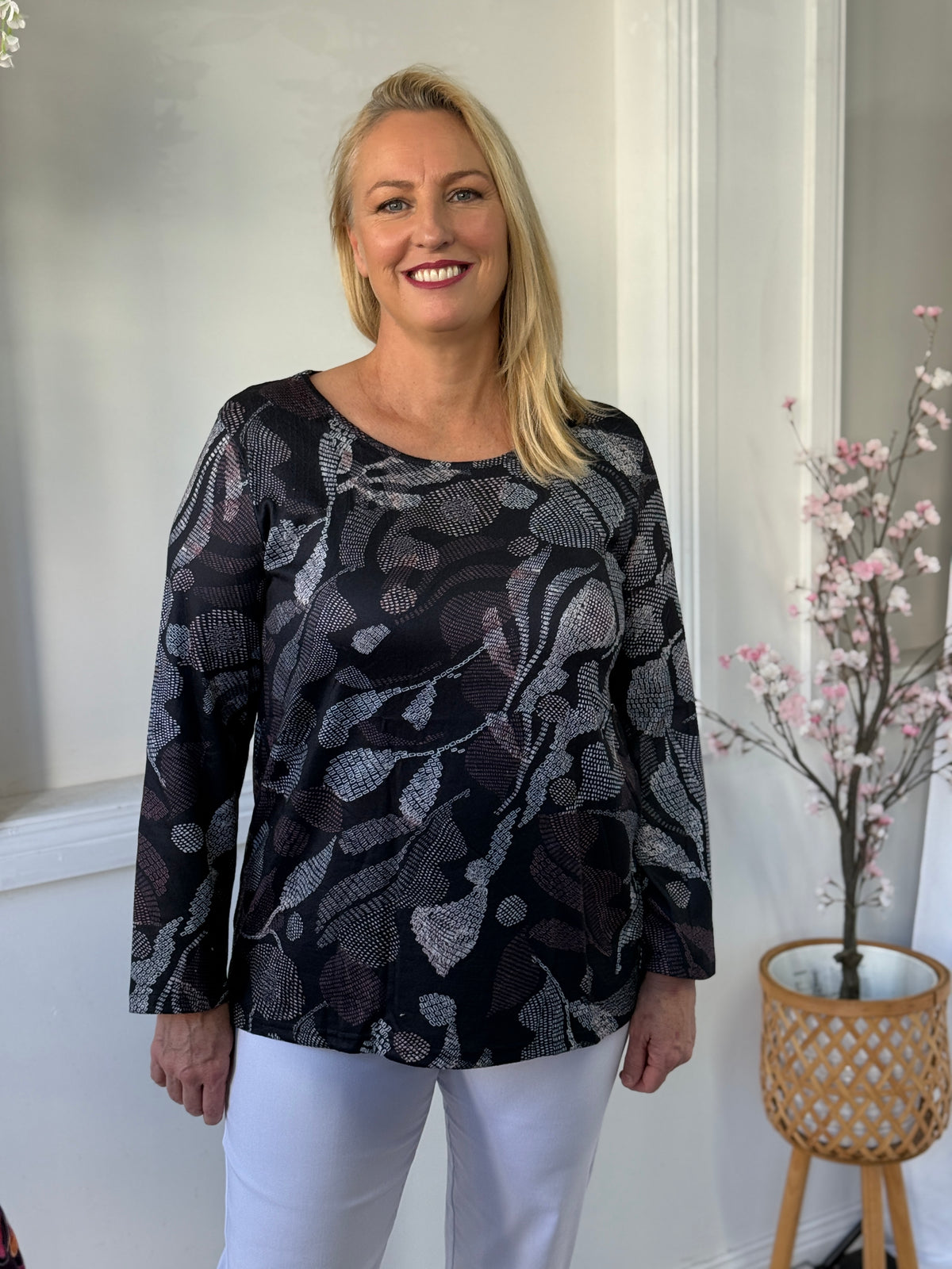 Debbie Black Soft Knit Tunic