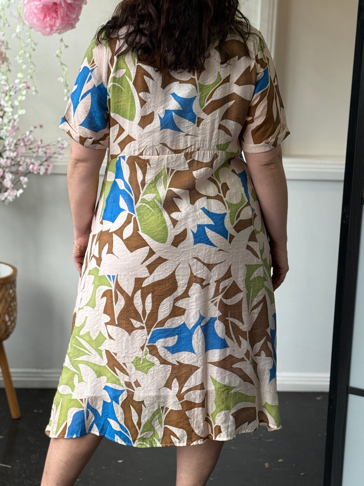 Demi Abstract Beige Layering Dress