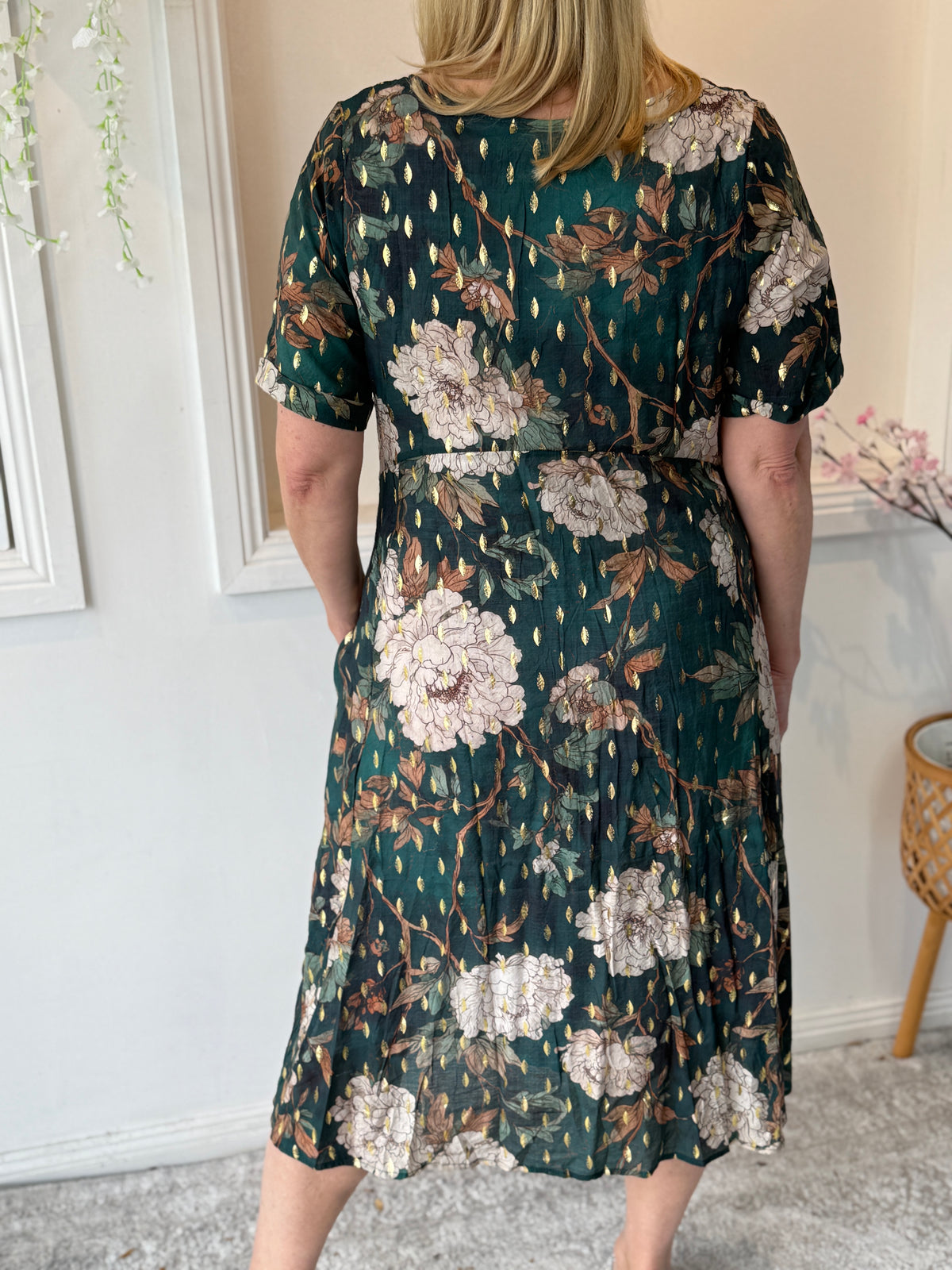 Demi Green Floral Layering Dress