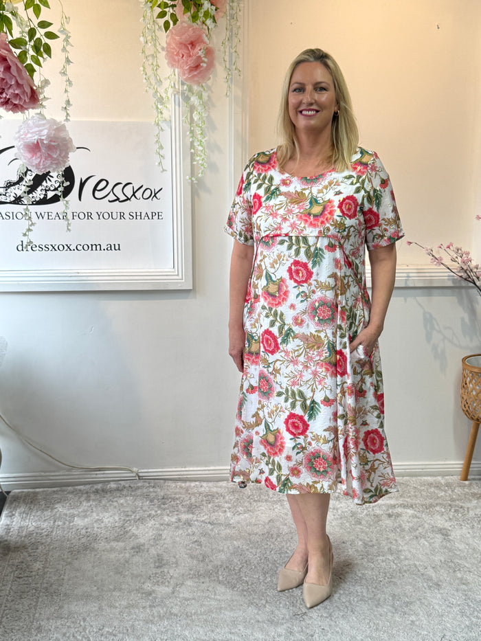 Demi White Garden Layering Dress
