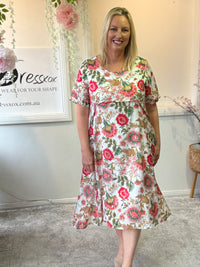 Demi White Garden Layering Dress