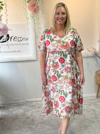 Demi White Garden Layering Dress
