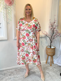 Demi White Garden Layering Dress