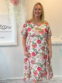 Demi White Garden Layering Dress