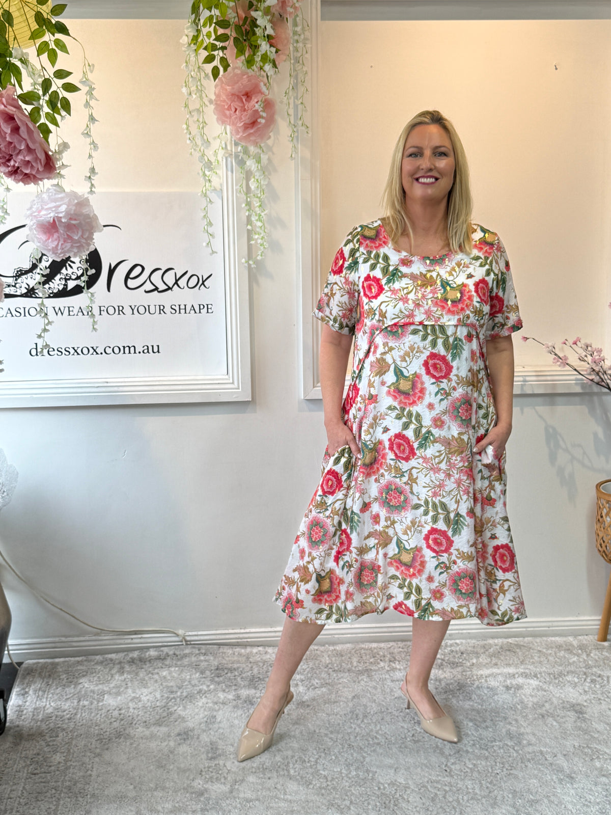 Demi White Garden Layering Dress