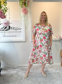 Demi White Garden Layering Dress