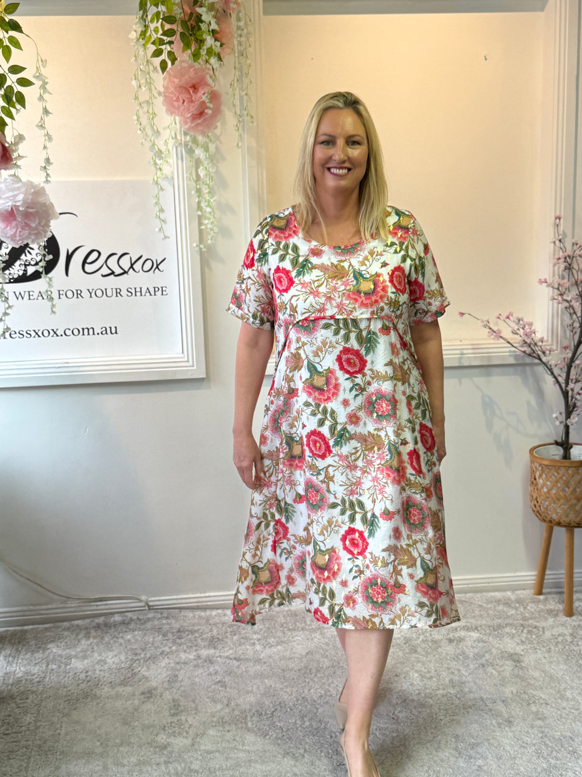 Demi White Garden Layering Dress