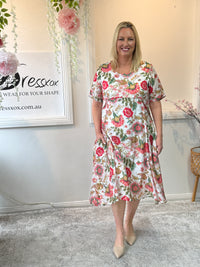Demi White Garden Layering Dress