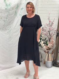 Demi Black Layering Dress