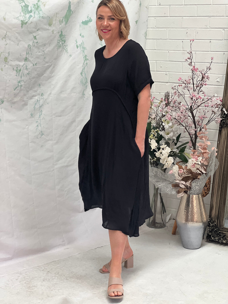 Demi Black Layering Dress