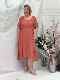 Demi Rust Layering Dress