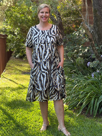 Demi Zebra Layering Dress