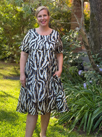 Demi Zebra Layering Dress