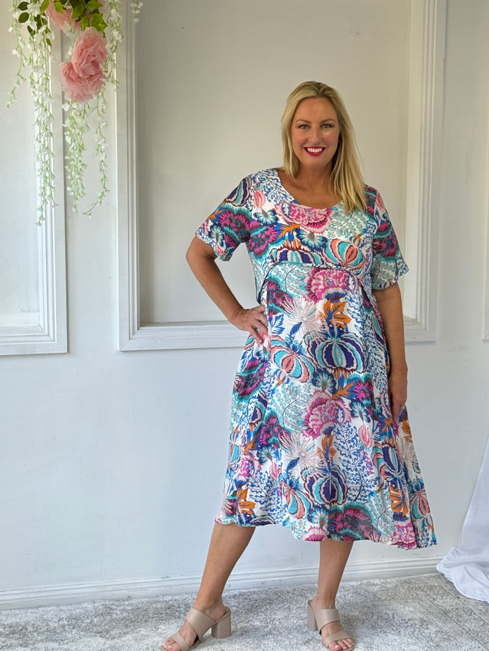 Demi Abstract Layering Dress