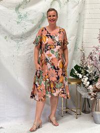 Demi Earthy Floral Layering Dress