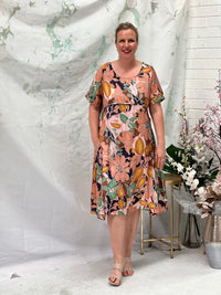 Demi Earthy Floral Layering Dress