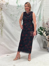 Derry Black Rose Evening Dress