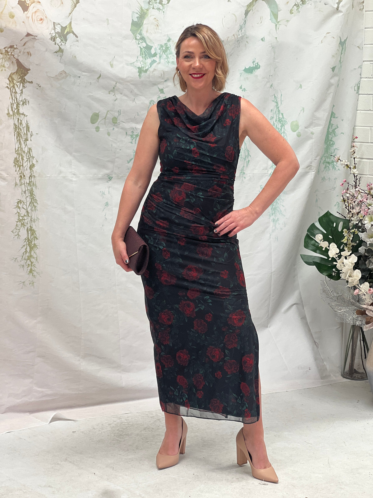 Derry Black Rose Evening Dress