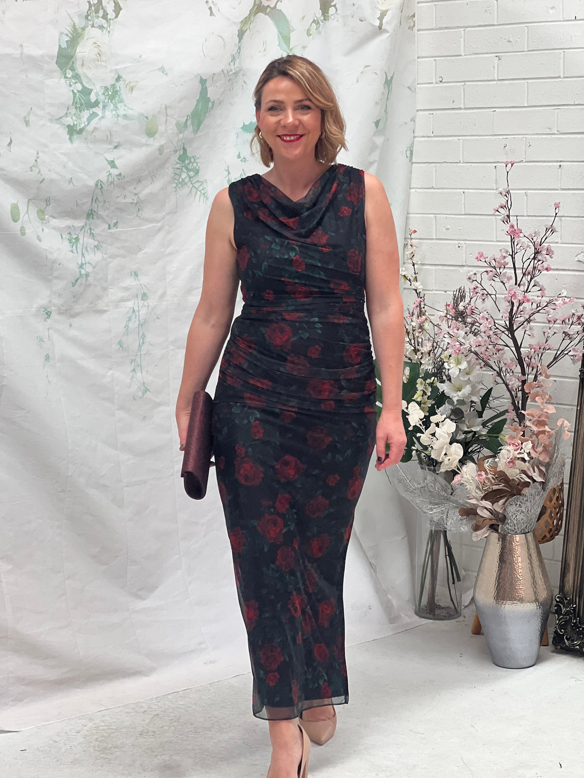 Derry Black Rose Evening Dress