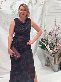 Derry Black Rose Evening Dress