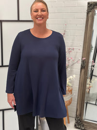 Dyna Navy Soft Knit Tunic