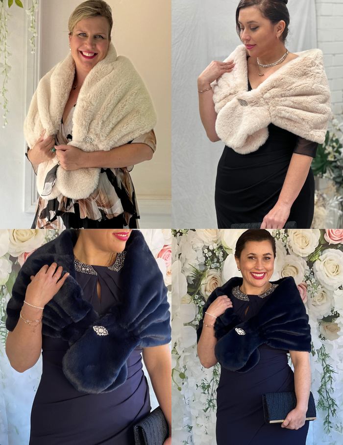 Yannis Faux Fur Shawl