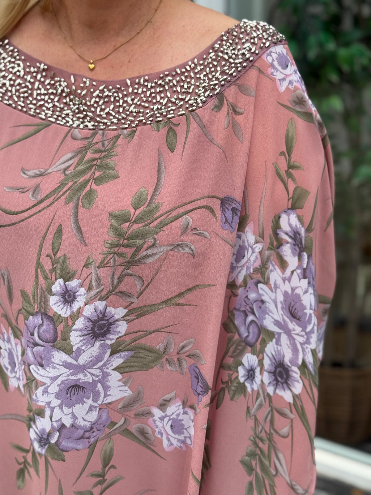 Elias Rose Floral Evening Dress
