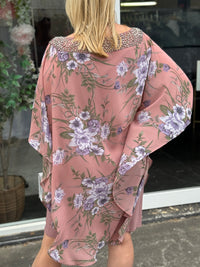 Elias Rose Floral Evening Dress