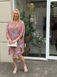 Elias Rose Floral Evening Dress