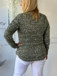 Emma Khaki Textured Knit Jumper