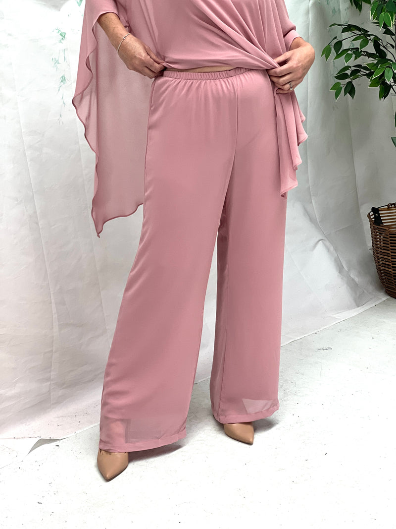 Faith Blush Chiffon Pants