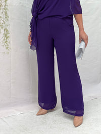 Faith Purple Chiffon Pants